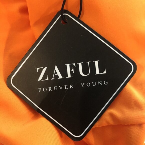 Zaful Bright Orange Knot Front Bikini Skimpy Bottom Size Small / US 4 New - Picture 7 of 9